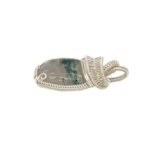 Load image into Gallery viewer, Right Side - Moss Agate Pendant Wrapped in Silver Wire
