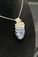 Load image into Gallery viewer, Sodalite Pendant Wrapped in Silver Wire
