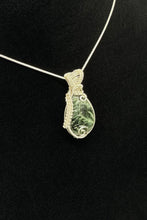 Load image into Gallery viewer, Left Side - Seraphinite Pendant Wrapped in Silver Wire
