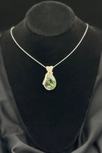 Load image into Gallery viewer, Seraphinite Pendant Wrapped in Silver Wire
