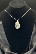 Load image into Gallery viewer, Moss Agate Pendant Wrapped in Silver Wire
