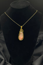 Load image into Gallery viewer, Leopard Jasper Pendant Wrapped in Antique Bronze
