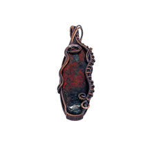 Load image into Gallery viewer, Bottom View - Sanora Sunset Pendant Wrapped in Antique Copper
