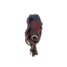 Load image into Gallery viewer, Top View - Sanora Sunset Pendant Wrapped in Antique Copper

