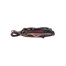 Load image into Gallery viewer, Left Side - Sanora Sunset Pendant Wrapped in Antique Copper
